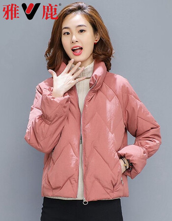 清仓中年加厚款短款21冬洋气轻便保暖老年人衣服大鹅粉色s码105斤以下