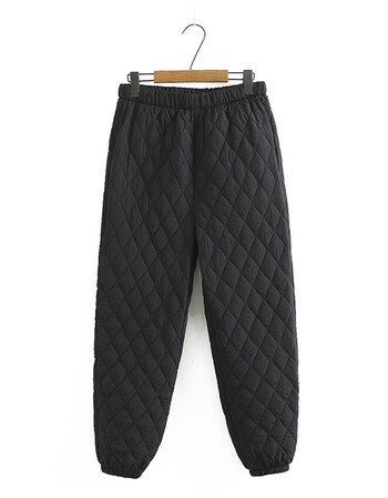 老太太加肥加大棉裤冬季外穿女中老年妈妈装加厚保暖老寒腿束脚裤黑色