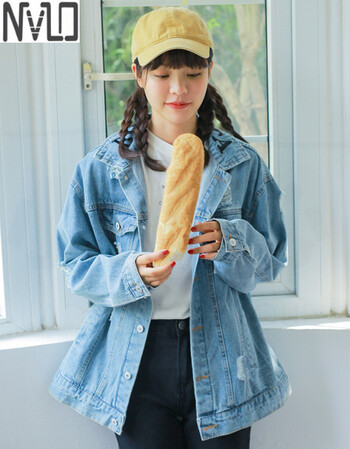 青少年女生学院风高中学生大学生长袖牛仔外套女学生韩版2019年新款