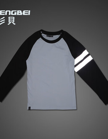 (京东优选)反光衣服男夜跑 3m反光条长袖t恤 圆领长袖t恤 嘻哈夏季