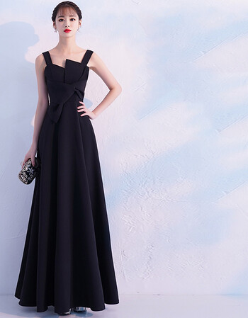 红色小礼服裙 聚会黑色晚礼服女2018新款宴会高贵优雅年会主持人长款