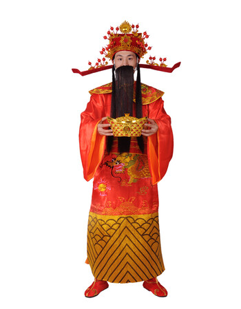 财神服装公司年会财神街头表演道具神像财神古装开业庆典进宝2019