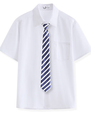 白衬衫男生长袖韩版学生上衣学院风高中大学职业装日系jk毕业班服