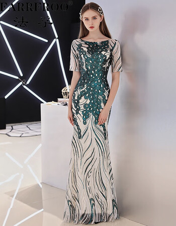 法孚(farrfroo)轻奢品牌女装晚礼服裙女2018新款晚宴会年会礼服高雅