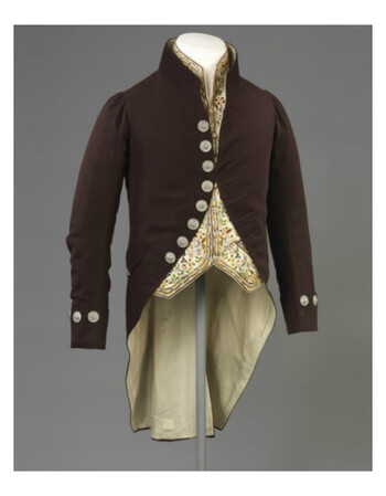 2018欧美下摆中世纪燕尾服开叉制服外套男士拼接不规则夹克衫 棕色 m