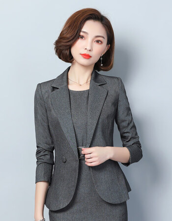 2019女装品牌新品职业装女西装套装正装时尚套裙ol商务小西服连衣裙两