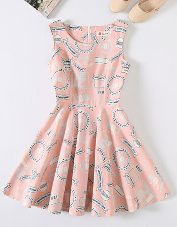 小清新碎花棉麻连衣裙2019夏新款韩版矮小个子甜美收腰打底a字裙 米