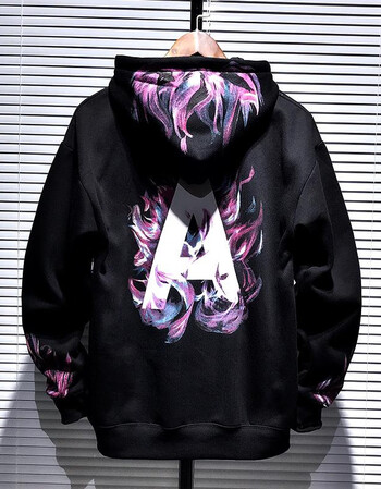 卫衣男连帽衫潮牌mamc嘻哈宽松毒物毒液火焰加绒毒库绒衫oversize