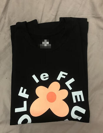 golfwang短袖t恤男 七色小花男女情侣golf wang 黑色 xl