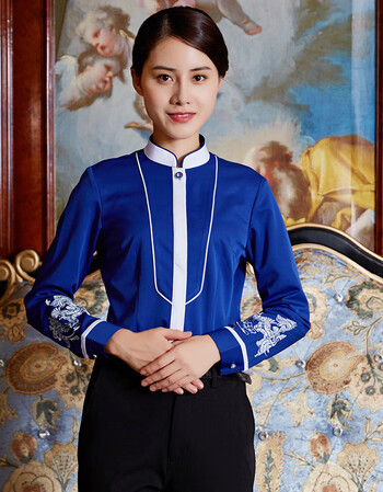 ktv服务员工作服套装服务生马夹 夜场衬衫马甲秋冬新款酒吧工服女女 