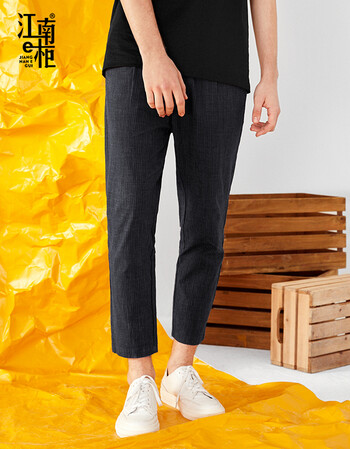 江南e柜jneg 2019春夏新款竖条纹裤子男装轻商务男裤 条纹 30