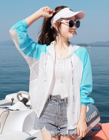 京东品质保障 防晒衣女仙女短款薄外套2019夏季网纱时尚防晒服长袖