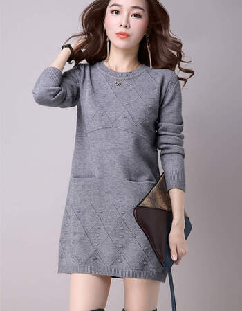 京东商城女装品牌毛衣敦奴羊毛衫声雨竹新款羊绒中长款针织打底衫