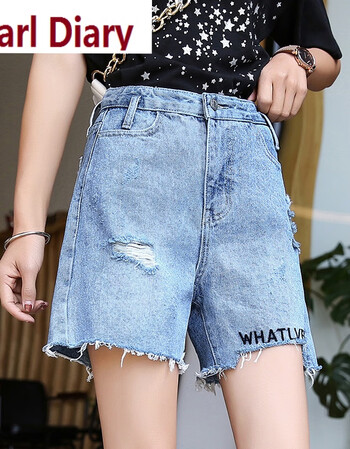 高腰短裤女士短裤女短裤热裤短裤女夏超短裤破洞牛仔裤女2019新款网红
