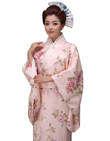 珂梵图女士式日本和服浴衣传统长款和服振袖女正装樱花和服装写真演出