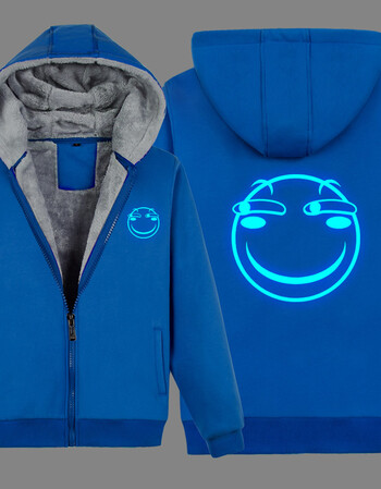 2018秋冬新品动漫周边二次元衣服夜光滑稽卫衣男女表情包动漫周边外套