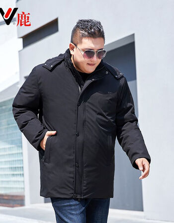 ⒎雅鹿大码羽绒服男200斤潮胖子宽松加肥加大冬季外穿肥佬保暖羽绒