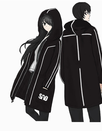 快乐嘉人刀剑神域2风衣二次元动漫周边桐人春季新款薄款风衣外套中长