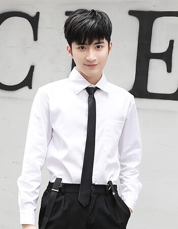 风初高中男女学生毕业演出服日系jk制服套装 男生长袖衬衫(送领带) m