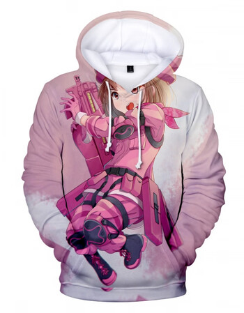 锦贡跨境2018春秋装 刀剑神域二次动漫 连帽大码情侣款卫衣 02 s