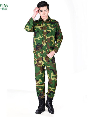迷彩作训服学生军训户外拓展训练运动迷彩服套装厂家批发 97陆军款