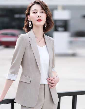 昂柏西装套装女职业气质时尚韩版早秋季新款春夏女装上衣显瘦百搭通勤