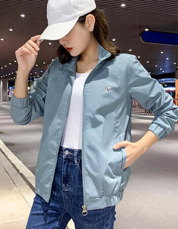 春秋女装短款休闲运动韩版风衣