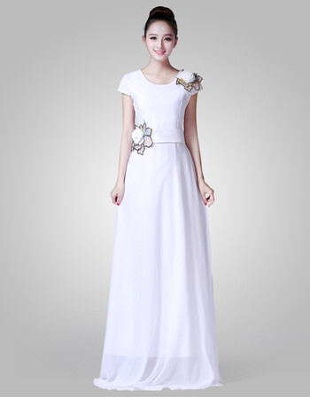 新款晚礼服合唱服长裙演出服女长款宴会合唱团伴舞服装女hjl 白色 s