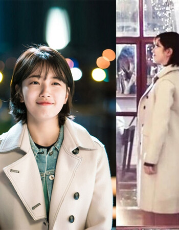 韩剧当你沉睡时裴秀智南洪珠同款毛呢外套秋冬新款宽松呢子大衣女