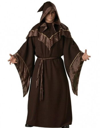 阿坡饵 新万圣节男士表演服装吸血鬼节法师长袖妖怪化妆舞会道师巫师