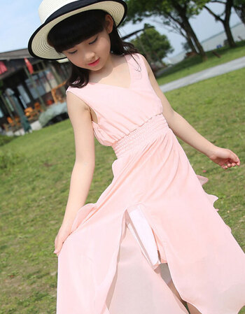 儿童装小孩女孩穿的6连体长裙子8女童9衣服7连衣裙夏装夏天4-10岁