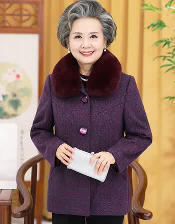 大唐夫人中老年女装 紫色 l(建议70-90斤)