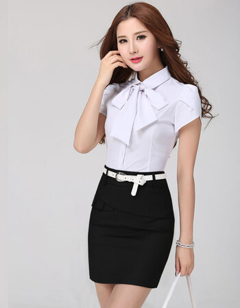 2016职业套裙新款职业装短袖衬衫大码女装时尚夏装工作服套装女士正装