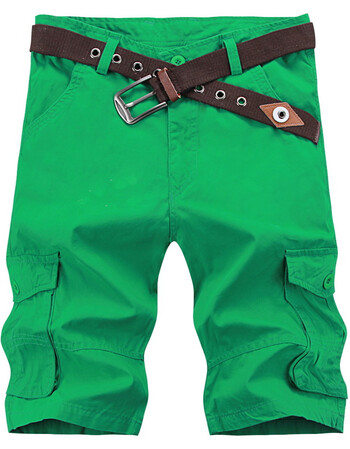 休闲裤男潮流中裤子宽松工装裤男多袋短裤五分军裤t0115 t0115绿色 33