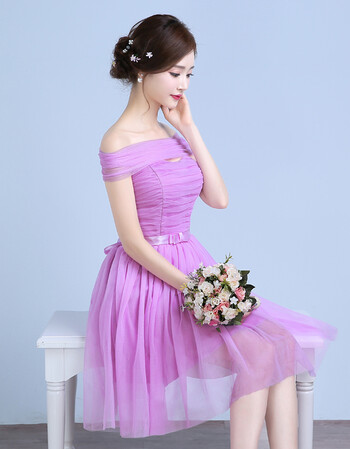 谷序1 一字肩宴会服伴娘服伴娘服短款新款伴娘团粉色小姐妹裙毕业活动