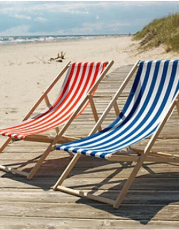 风沙渡17旅拍外景拍照道具红蓝白条纹沙滩椅影楼婚纱蜜月照旅拍海景