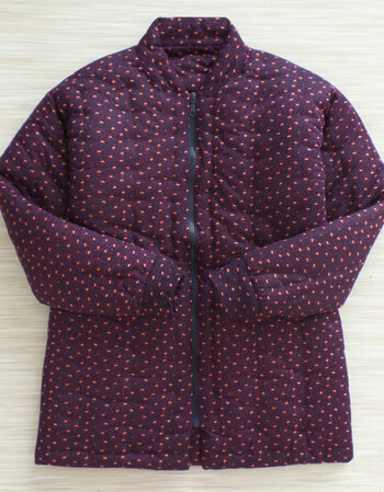 手工棉袄女长袖棉花棉衣男中老年人居家棉衣冬季奶奶装宽松 花色7