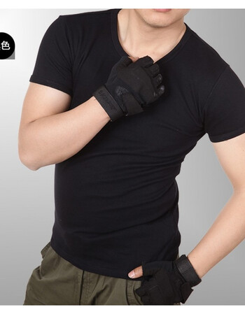 特警服武警t恤军迷t恤男短袖夏季纯棉户外圆领修身大码特种兵作训服