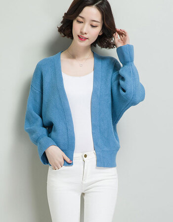 碧叶云台碧叶云台秋冬外套女2017秋装新款矮个子宽松加厚短款针织开衫