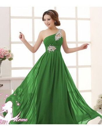 结婚礼服宴会晚礼服单肩晚宴主持人晚礼服宴会长款 绿色 xxl【图片 价