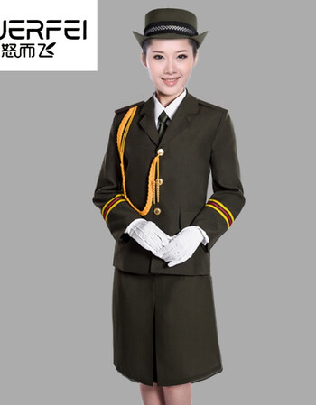 武警陆军官升旗手服装女军装仪仗队管乐队礼服班腰鼓队文艺演出裙装0
