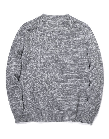 作梦家2017秋冬新品日系复古百搭雪花点中高领针织衫男线衣长袖 灰色