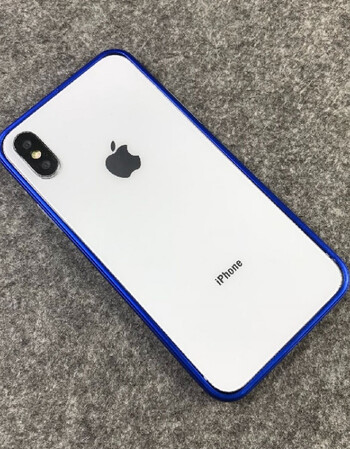 iphonex超薄铝合金手机边框苹果x/8黑色银色土豪金防摔金属边框套