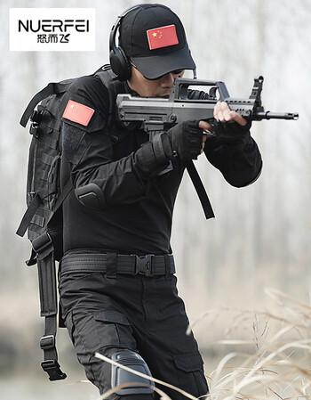 户外特种兵黑色迷彩服军训服cs战术作战作训服军迷军装套装男武警作战