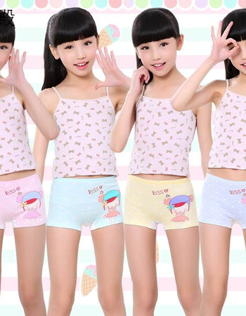 roadjet女童平角中大童6纯棉8小女孩11小孩短裤12四角裤15岁全棉内裤