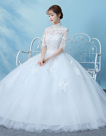 夏尔维纳婚纱礼服新娘2018新款冬季韩版立领大码孕妇结婚公主梦幻齐地