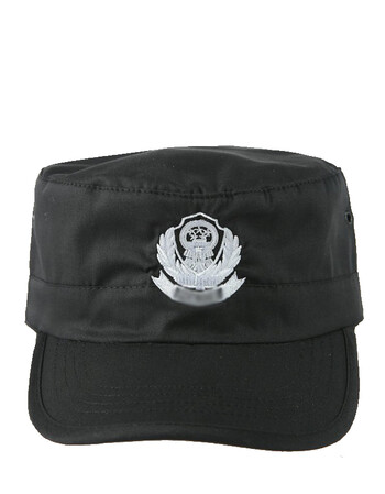 保安帽黑色作训帽09式物业保安门卫帽子户外执勤治安遮阳战术训 练帽