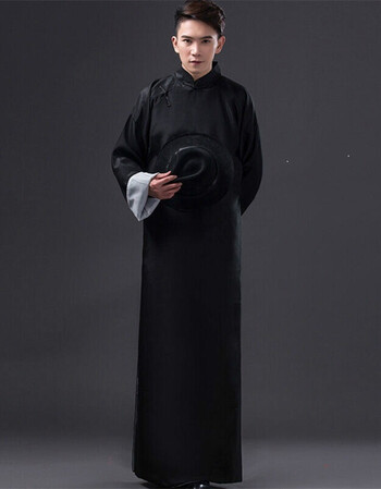 长袍民国风男五四青年学生装相声大褂教书先生服装功夫古装长衫sygy15