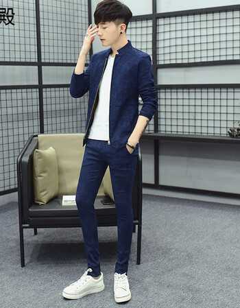 605藏青色【套装 上衣 裤子】 m