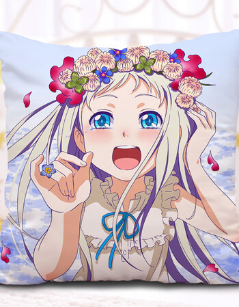 阿坡饵未闻花名/那朵花抱枕 方形靠枕靠垫 面码 动漫周边 双面图含